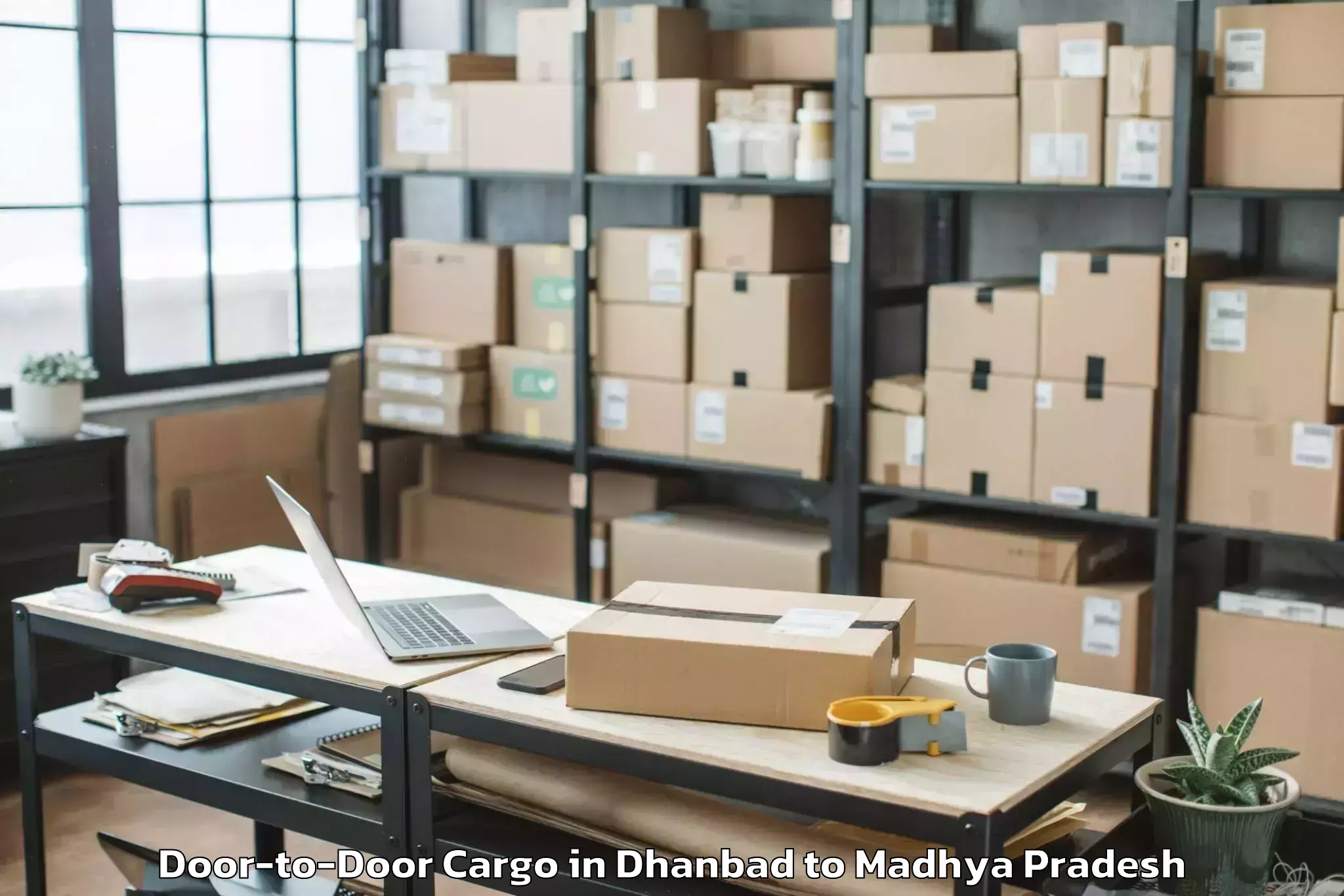 Professional Dhanbad to Kalapipal Mandi Door To Door Cargo